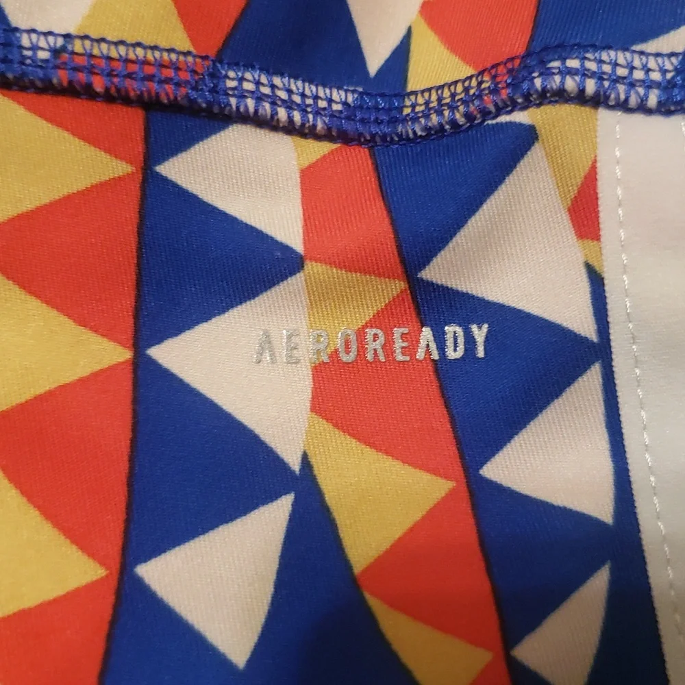 Adidas X Farm Rio Women's Psychedelic Wave Blue Leggings - Picture 6 of 11